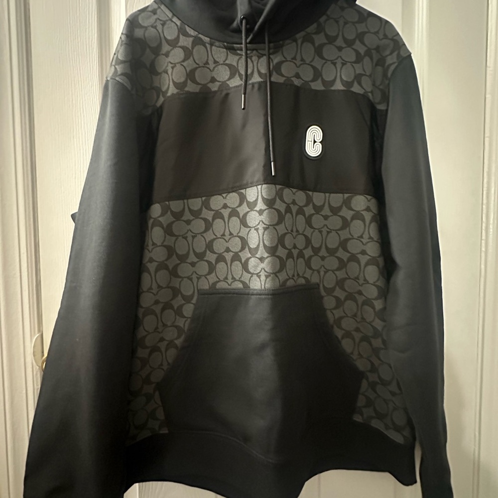 Coach Black and Gray Geometric Sweatshirt
